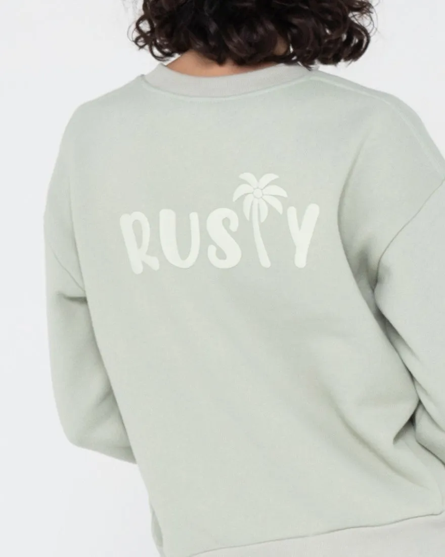Rusty Palm Relaxed Crew Fleece