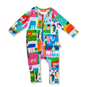 Safari Park Long Sleeve Romper