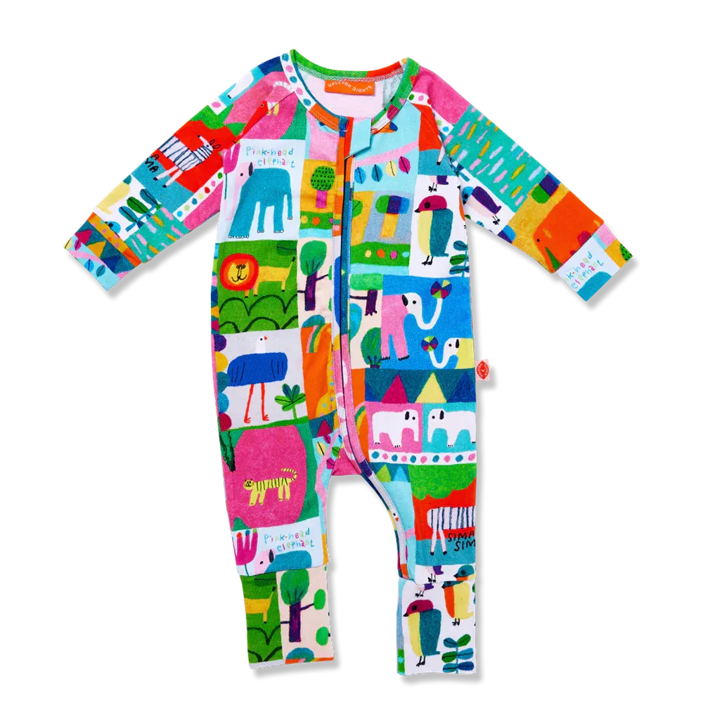 Safari Park Long Sleeve Romper