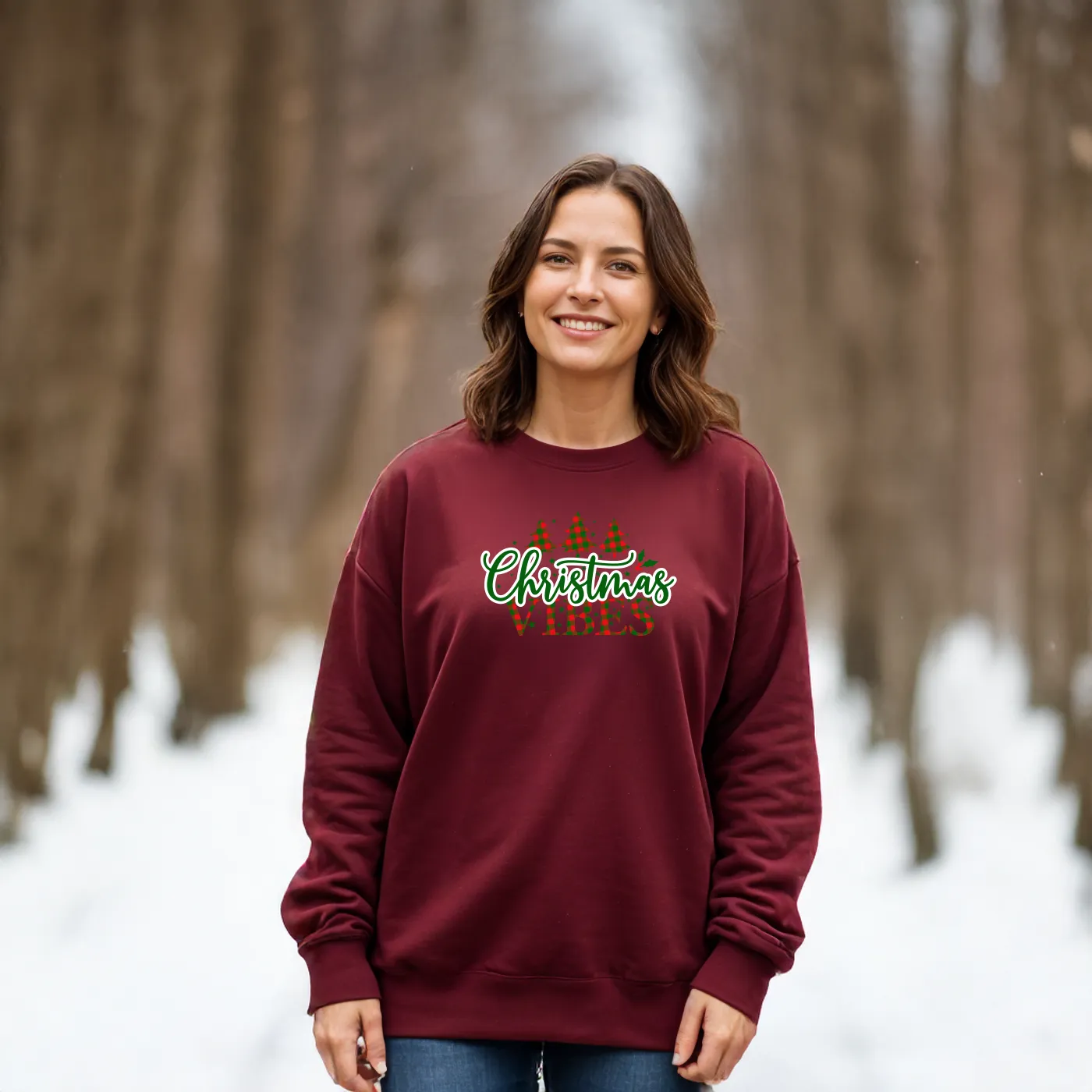 SALE "Christmas Vibes" Relaxed Fit Classic Crew Unisex Sweatshirt