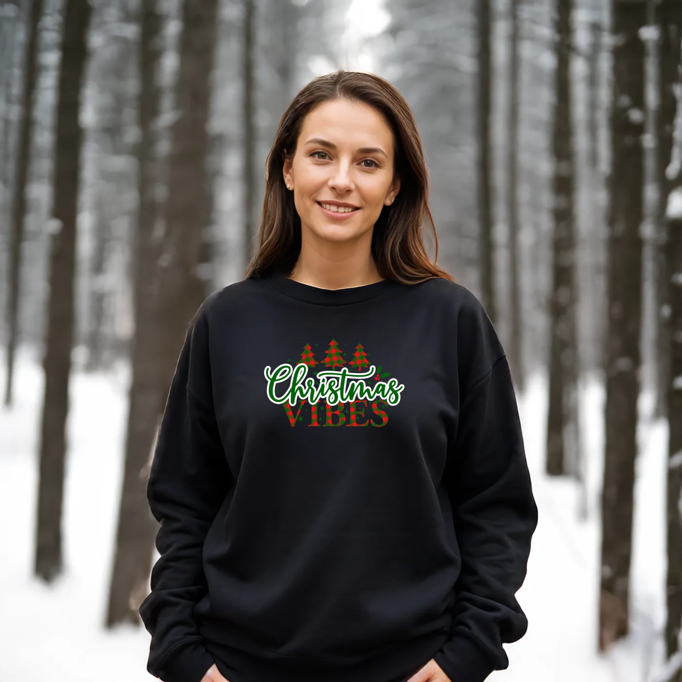 SALE "Christmas Vibes" Relaxed Fit Classic Crew Unisex Sweatshirt