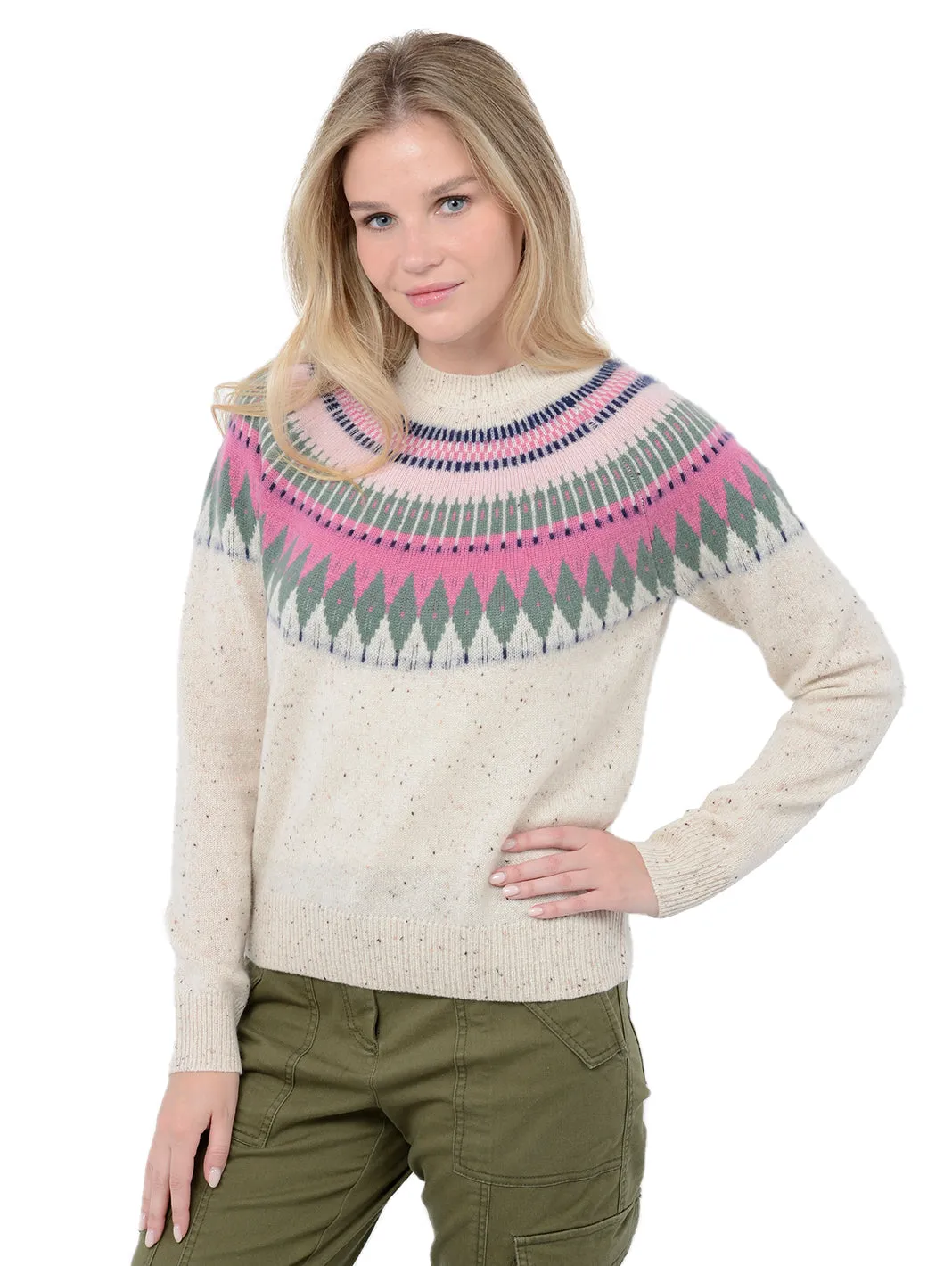 Salena Women's Cashmere Fair Isle Sweater