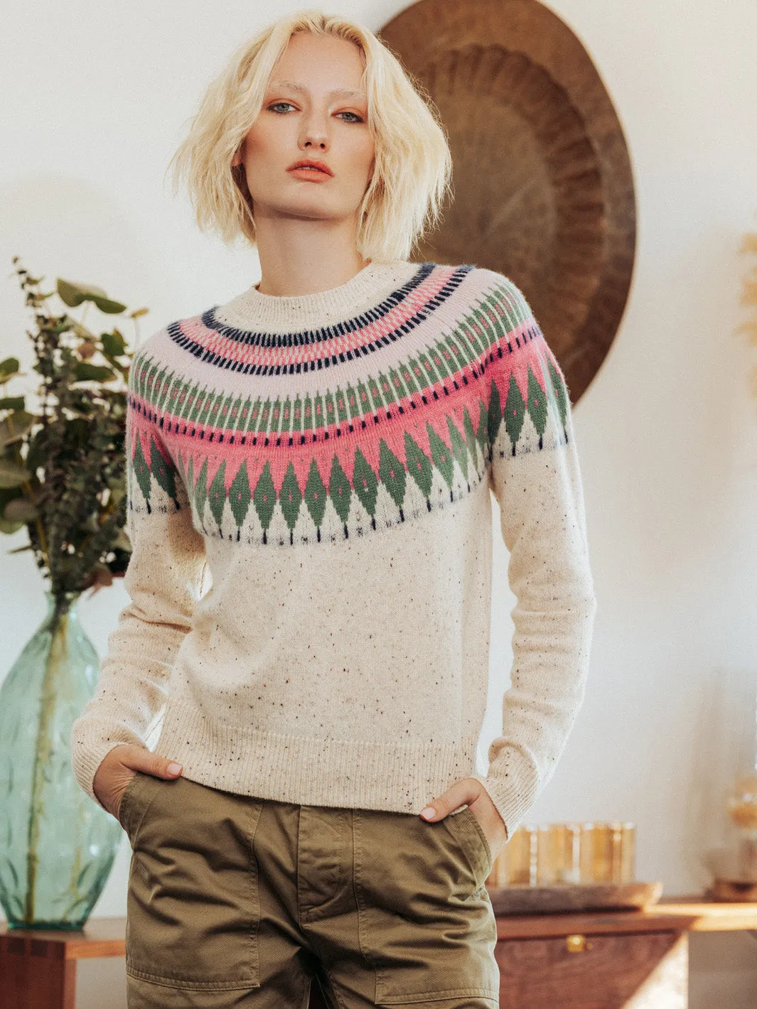 Salena Women's Cashmere Fair Isle Sweater