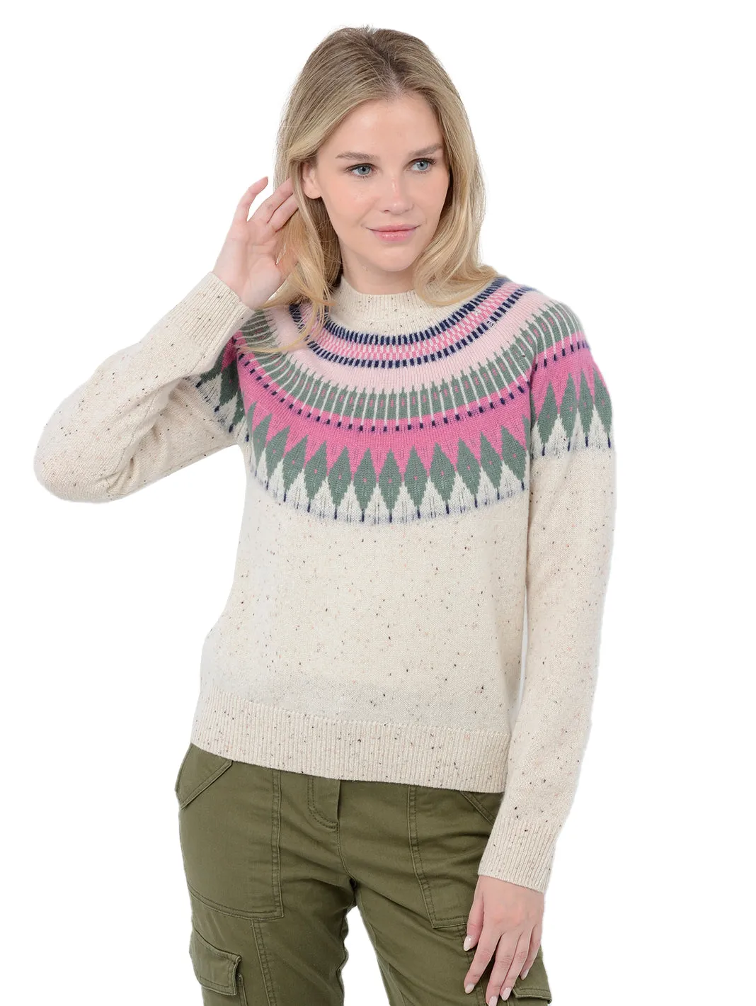 Salena Women's Cashmere Fair Isle Sweater