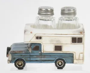 Salt & Pepper Set - Metal Camper Truck
