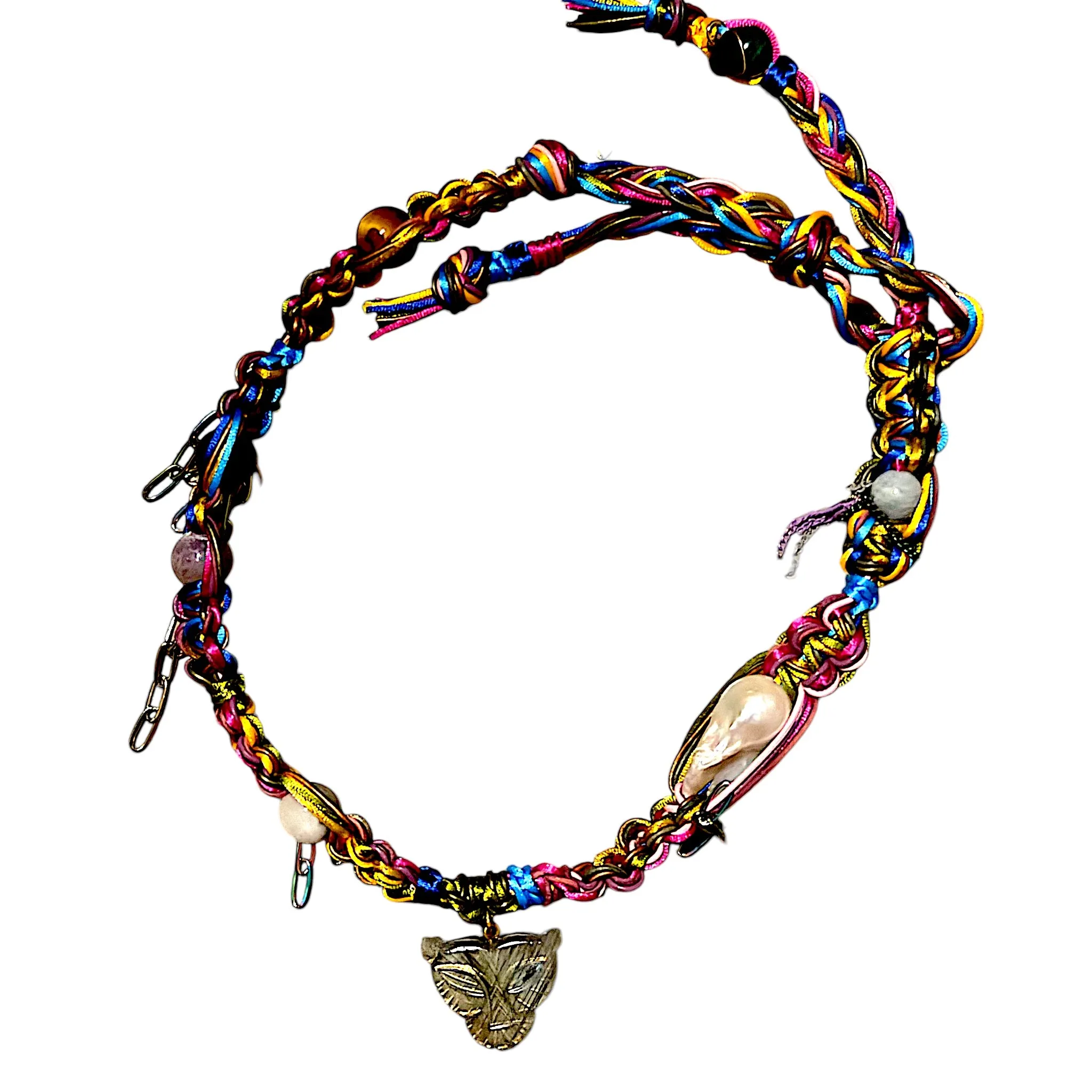 SANTORINI SUNSET GLOW TIGER ROCKSTAR CHOKER