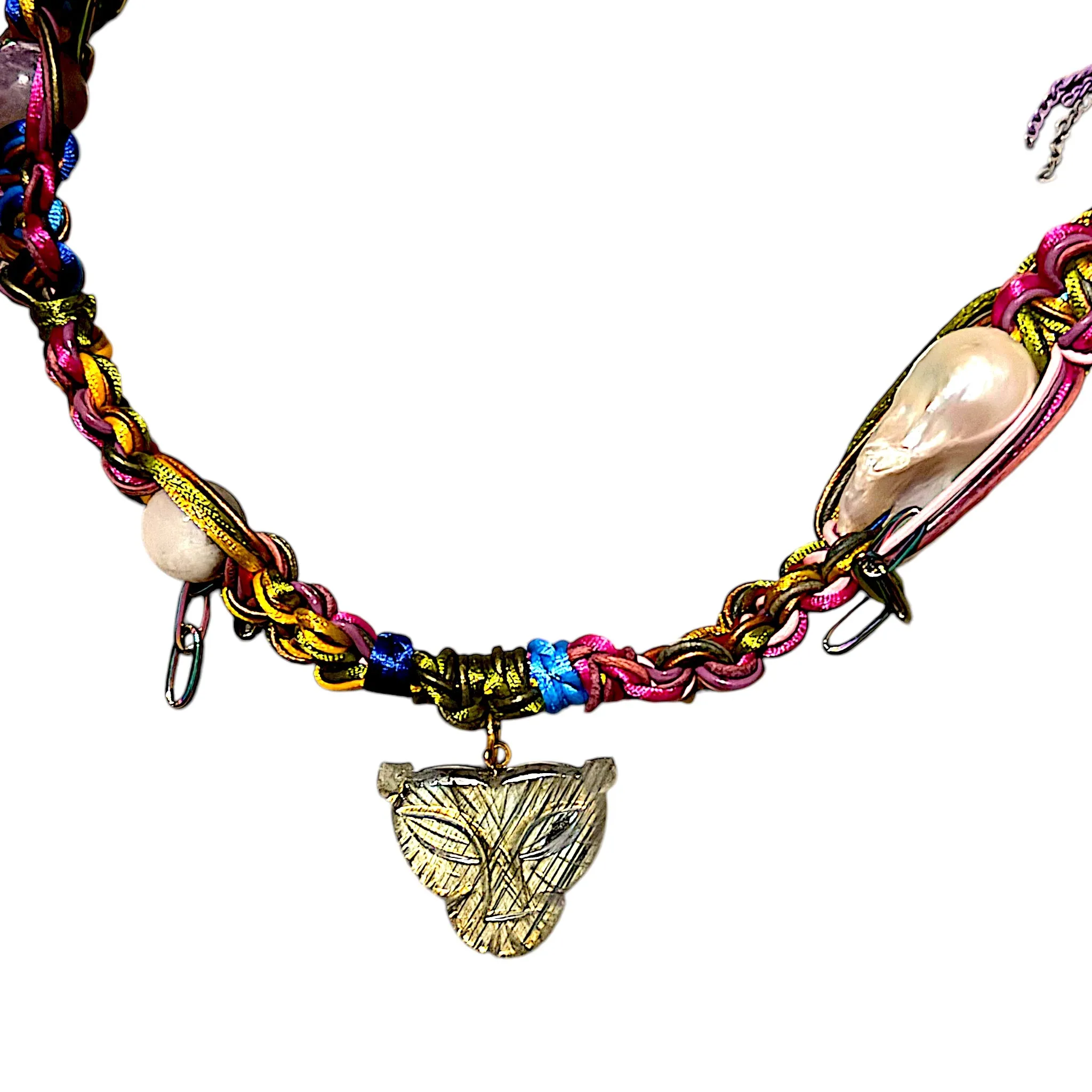 SANTORINI SUNSET GLOW TIGER ROCKSTAR CHOKER
