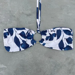 Sapphire Bloom Strapless Bikini Top