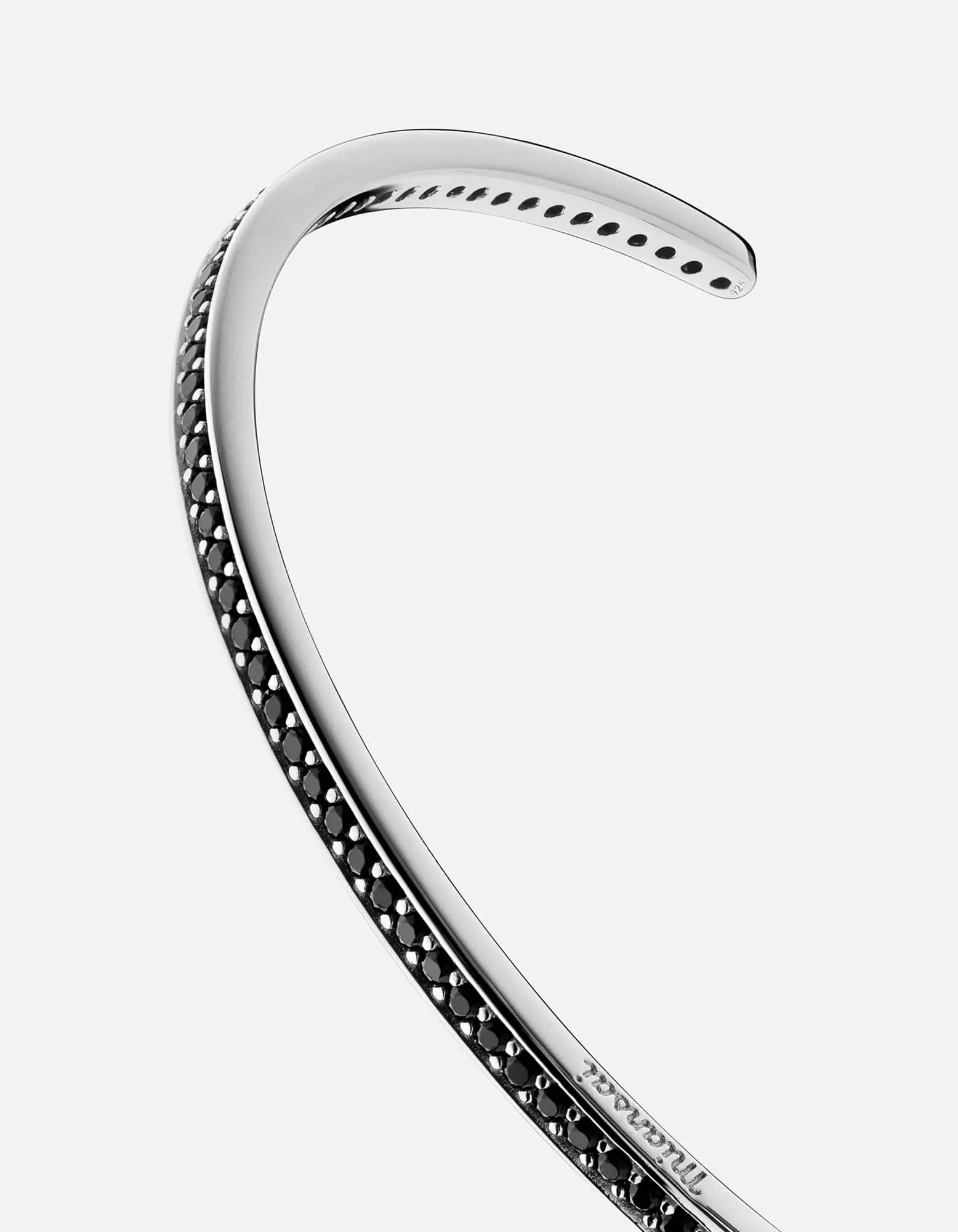 Set Cuff, Sterling Silver/Black Diamonds