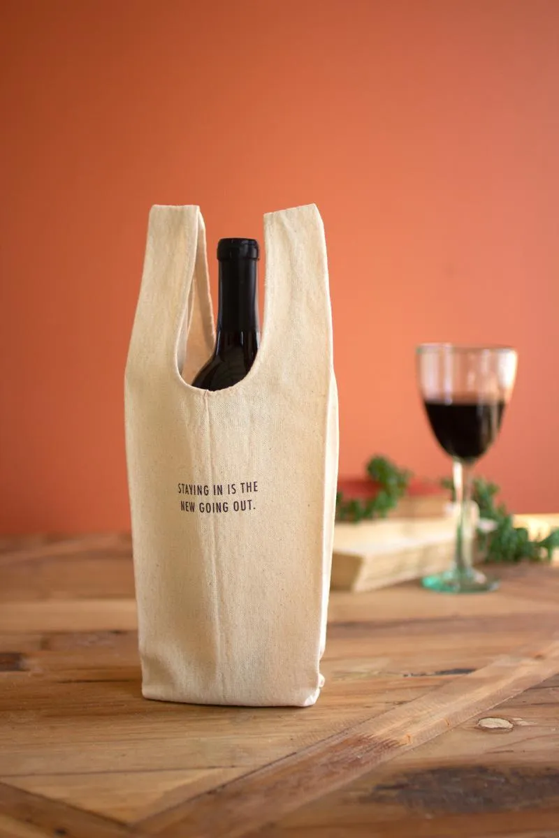 Set of 6 Wine Bags with Quirky Sayings (Pack of 2)