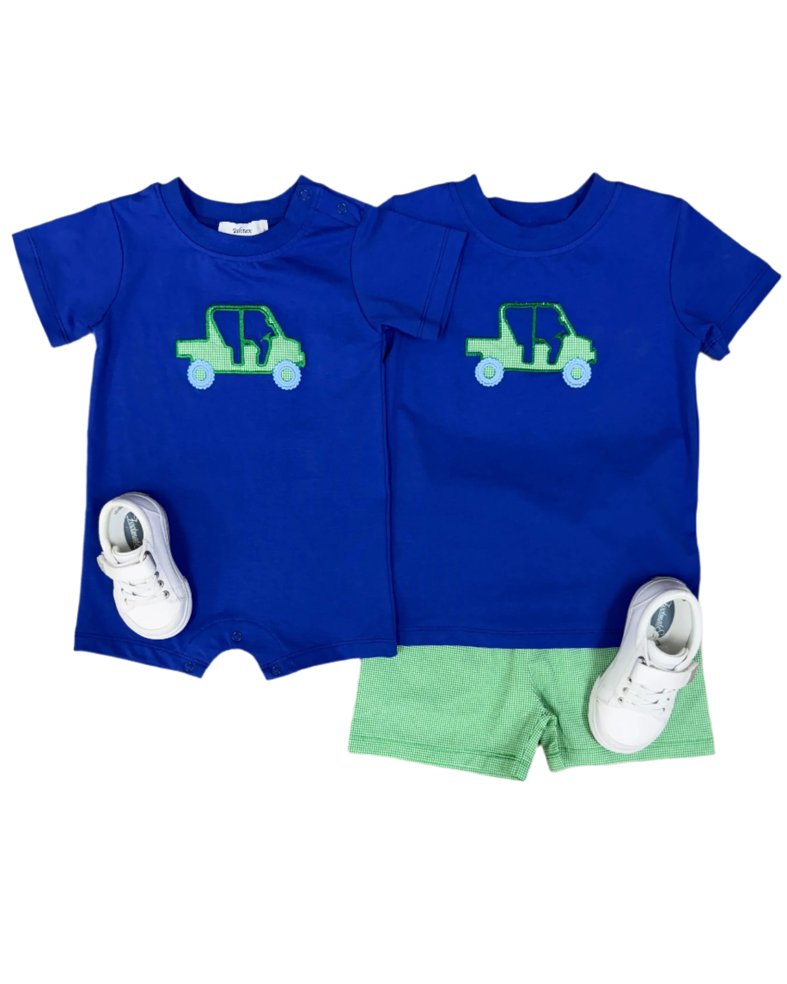 Side by Side Boy's Romper