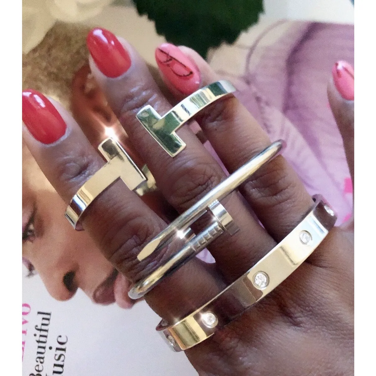 Silver Bracelet Stack