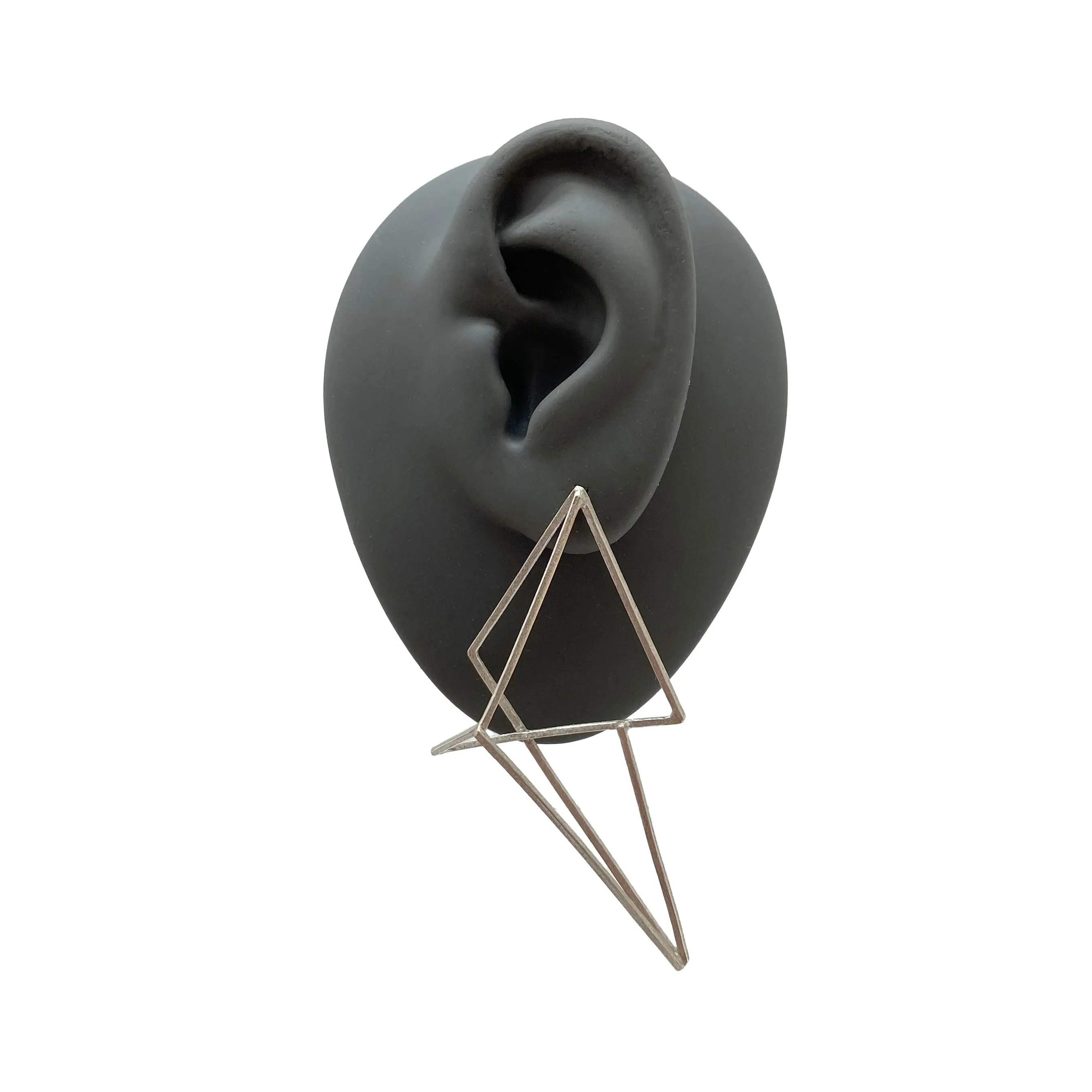 Silver Geometric Statement Earrings