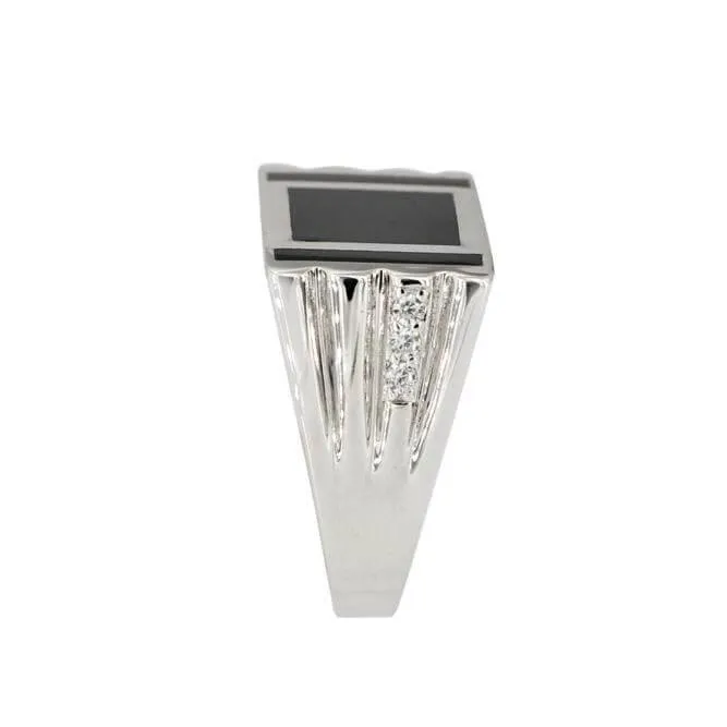 SILVER ONYX RING