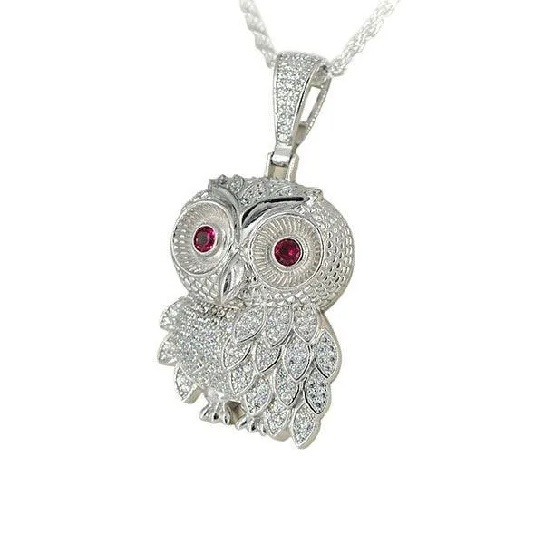 SILVER WISE OWL PENDANT
