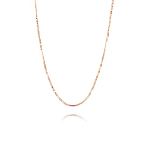 Simple 925 Simple Rose Gold Plated Chain Necklace