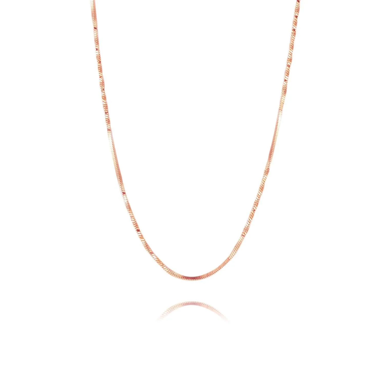 Simple 925 Simple Rose Gold Plated Chain Necklace