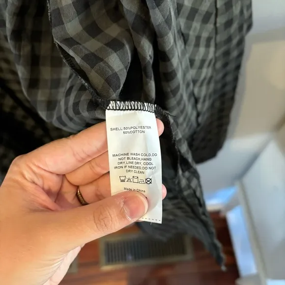 simple by suzanne betro dolman gingham print kimono (NWT)