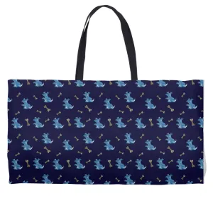Simple Dog and Bone Pattern Weekender Tote (Dark Blue)