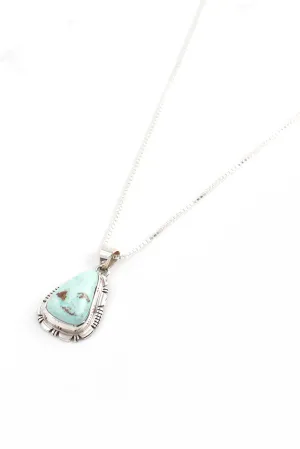 Simple Dry Creek White Turquoise Pendant