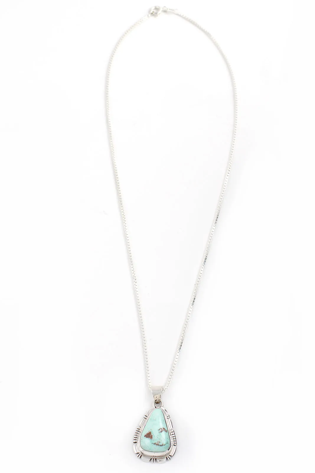 Simple Dry Creek White Turquoise Pendant