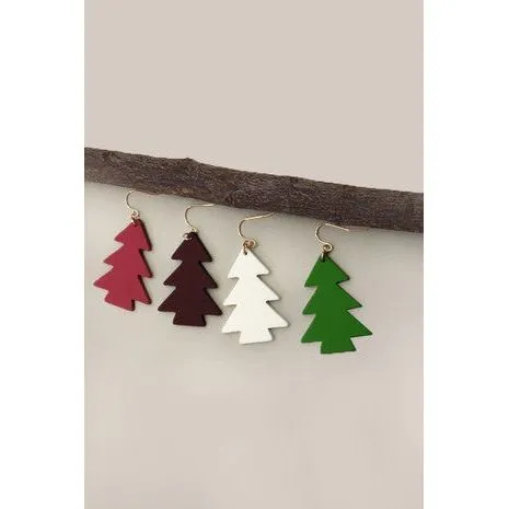 Simple Fun Christmas Tree Earrings