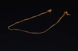 Simple gold anklet