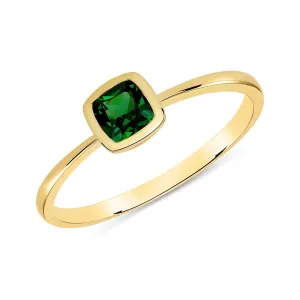 Simple Green Tourmaline Ring