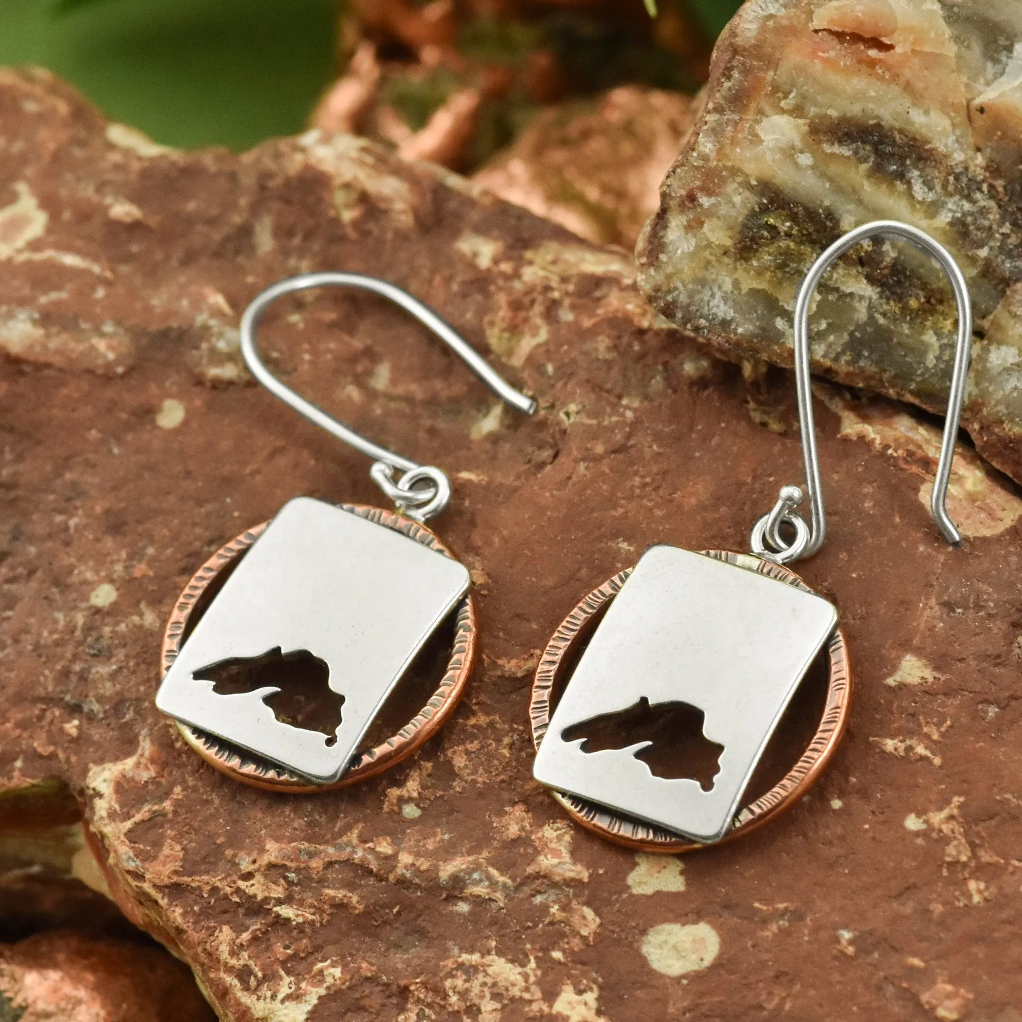 Simple Lake Superior Hoop Earrings