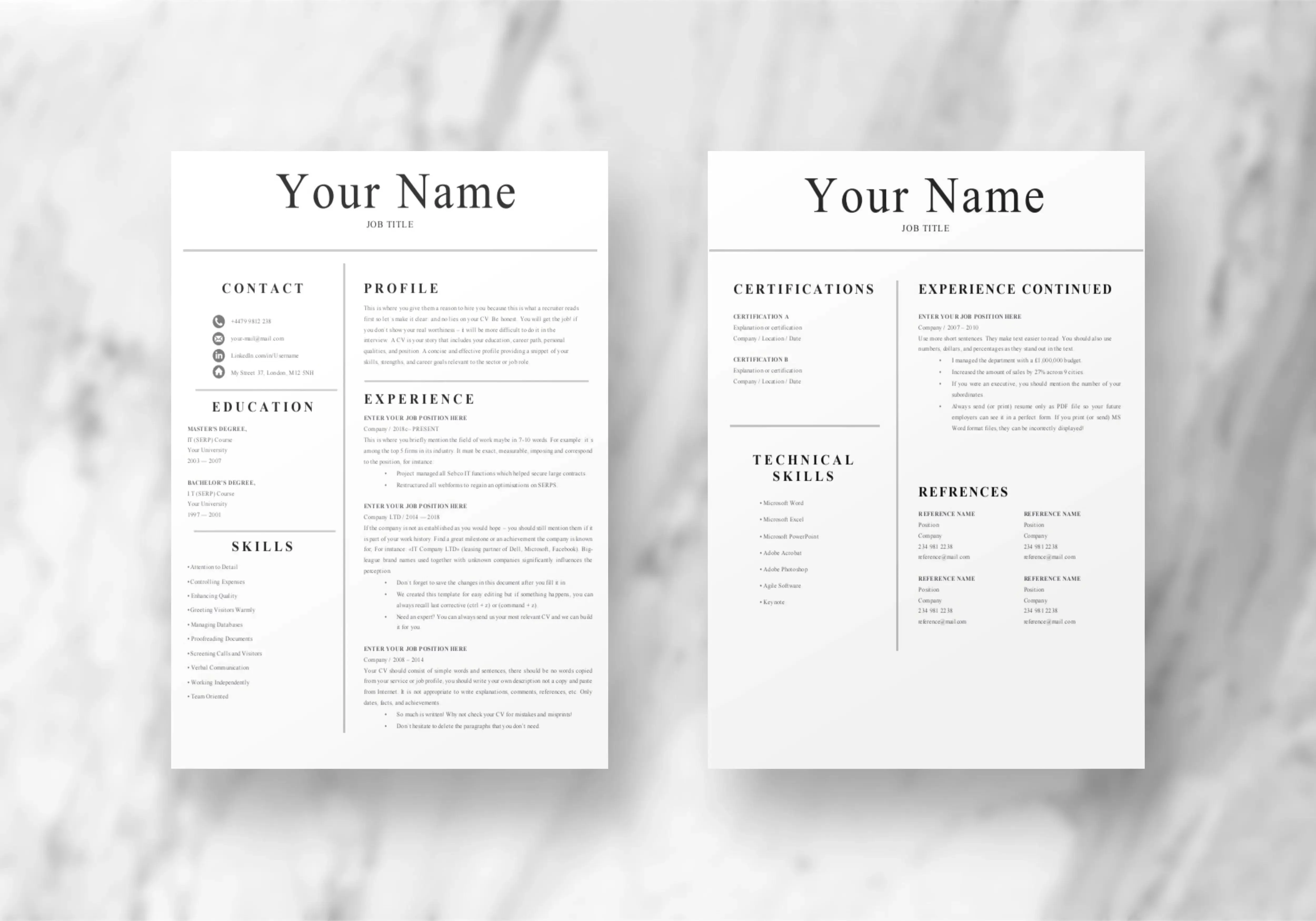 Simple Resume, CV Templates