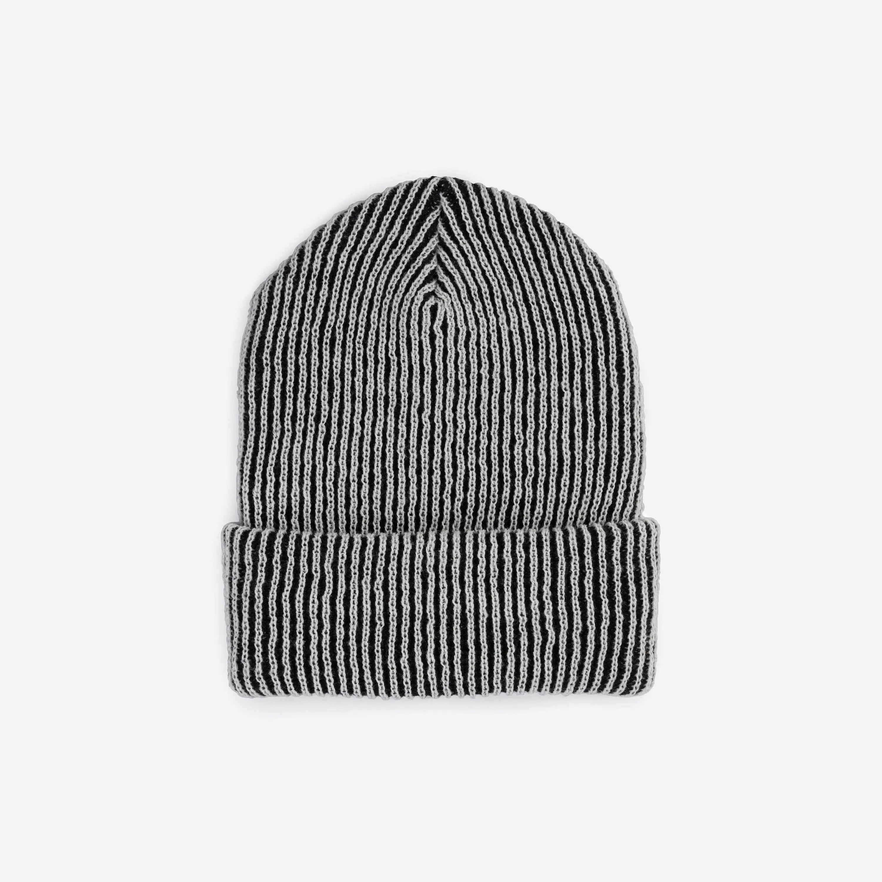 Simple Rib Knit Beanie Cap