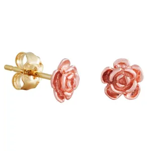 Simple Rose - Black Hills Gold Earrings