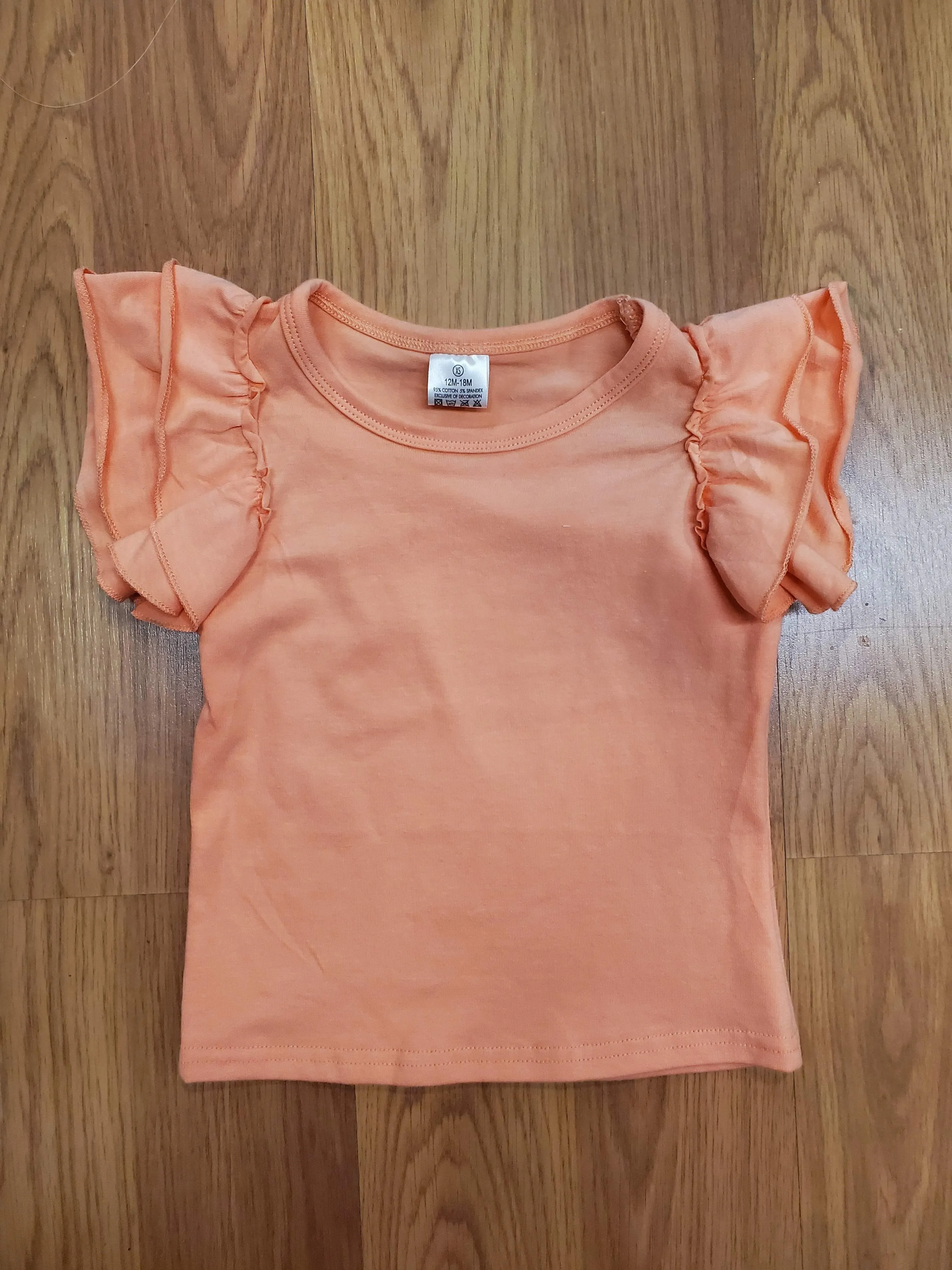 Simple Ruffled Sleeve Shirt