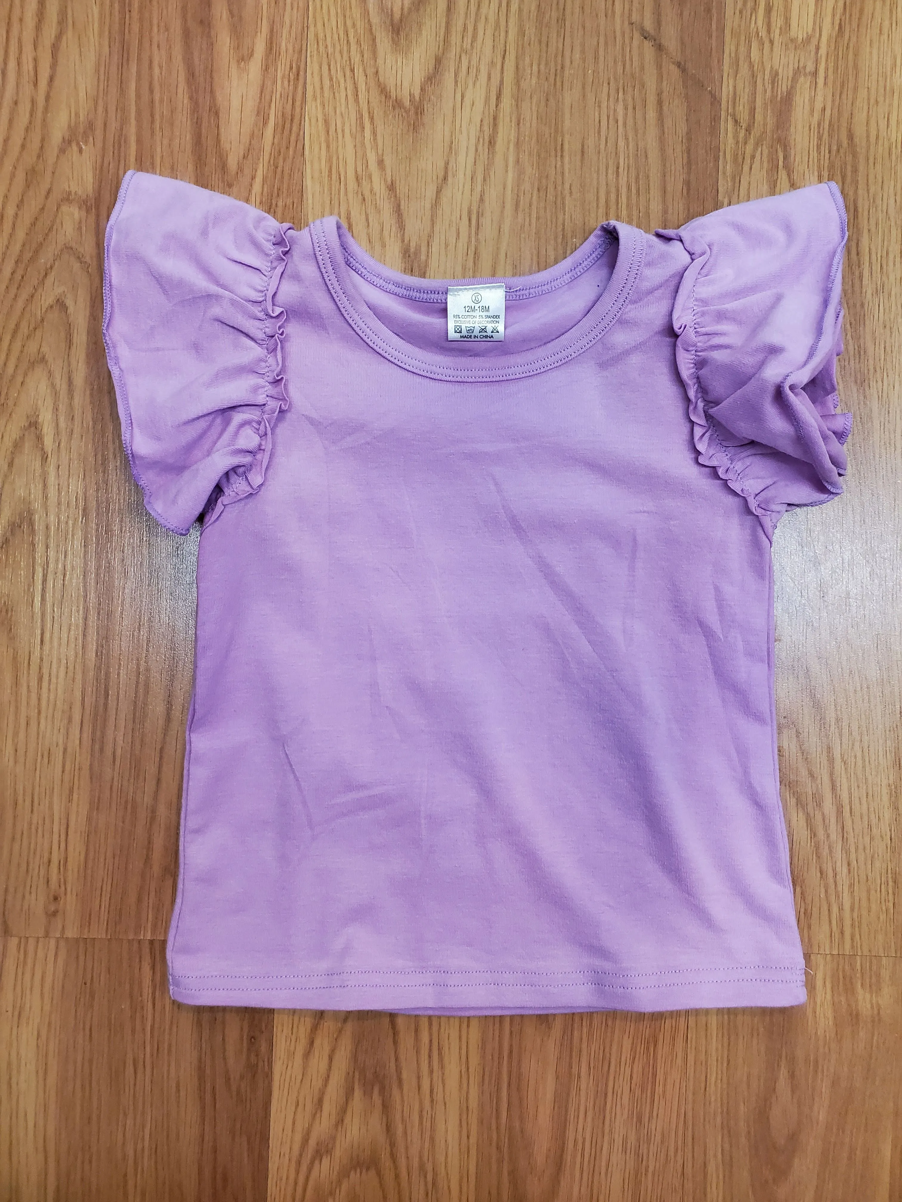 Simple Ruffled Sleeve Shirt