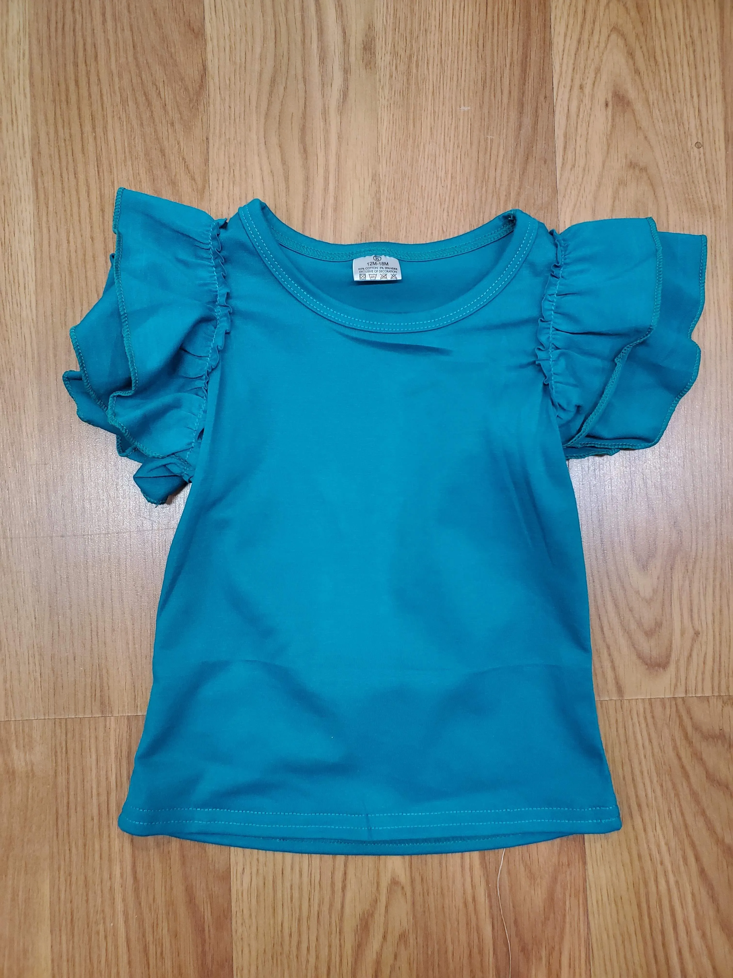 Simple Ruffled Sleeve Shirt