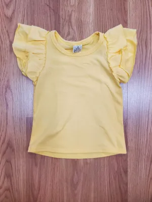Simple Ruffled Sleeve Shirt