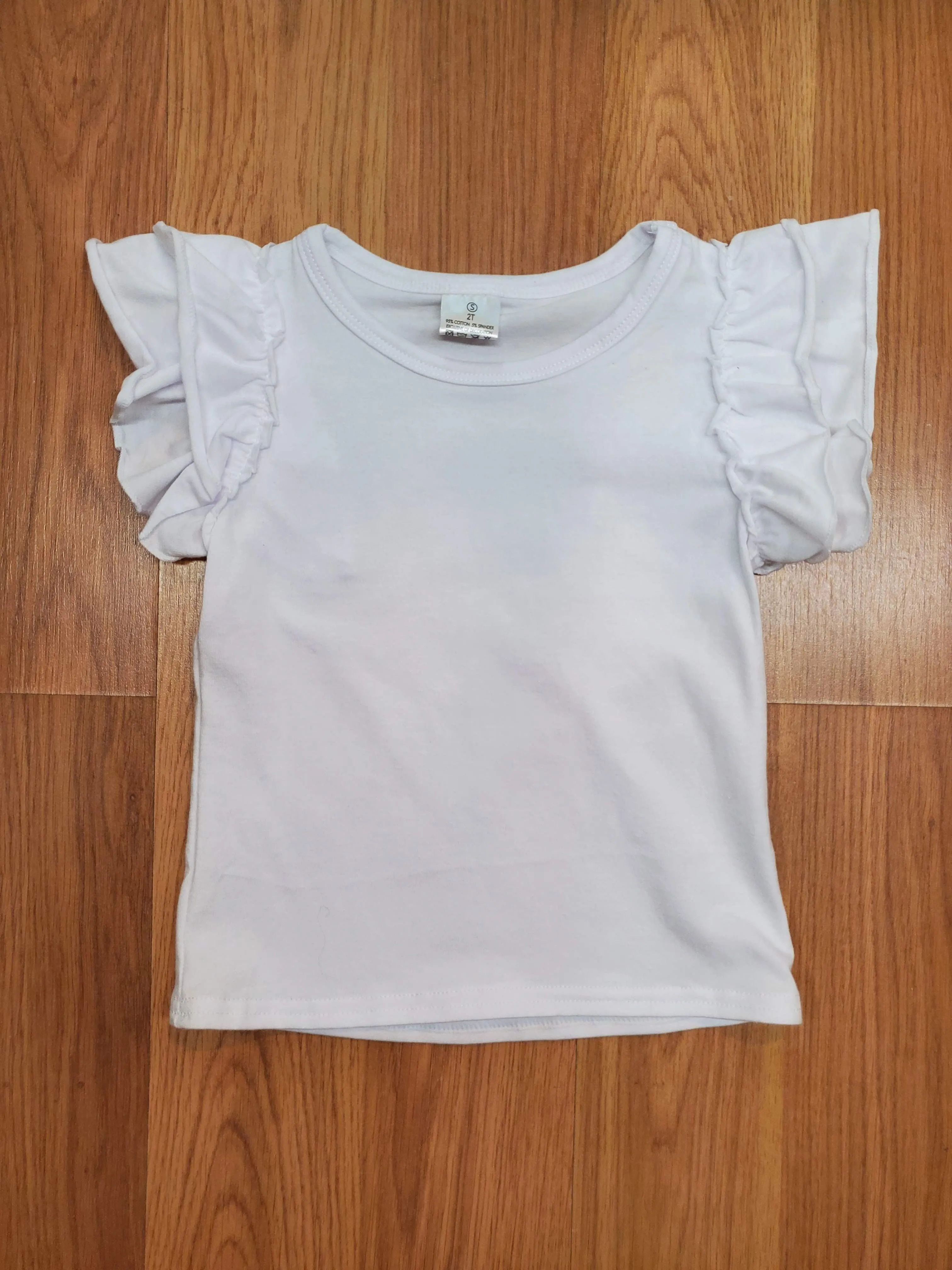 Simple Ruffled Sleeve Shirt