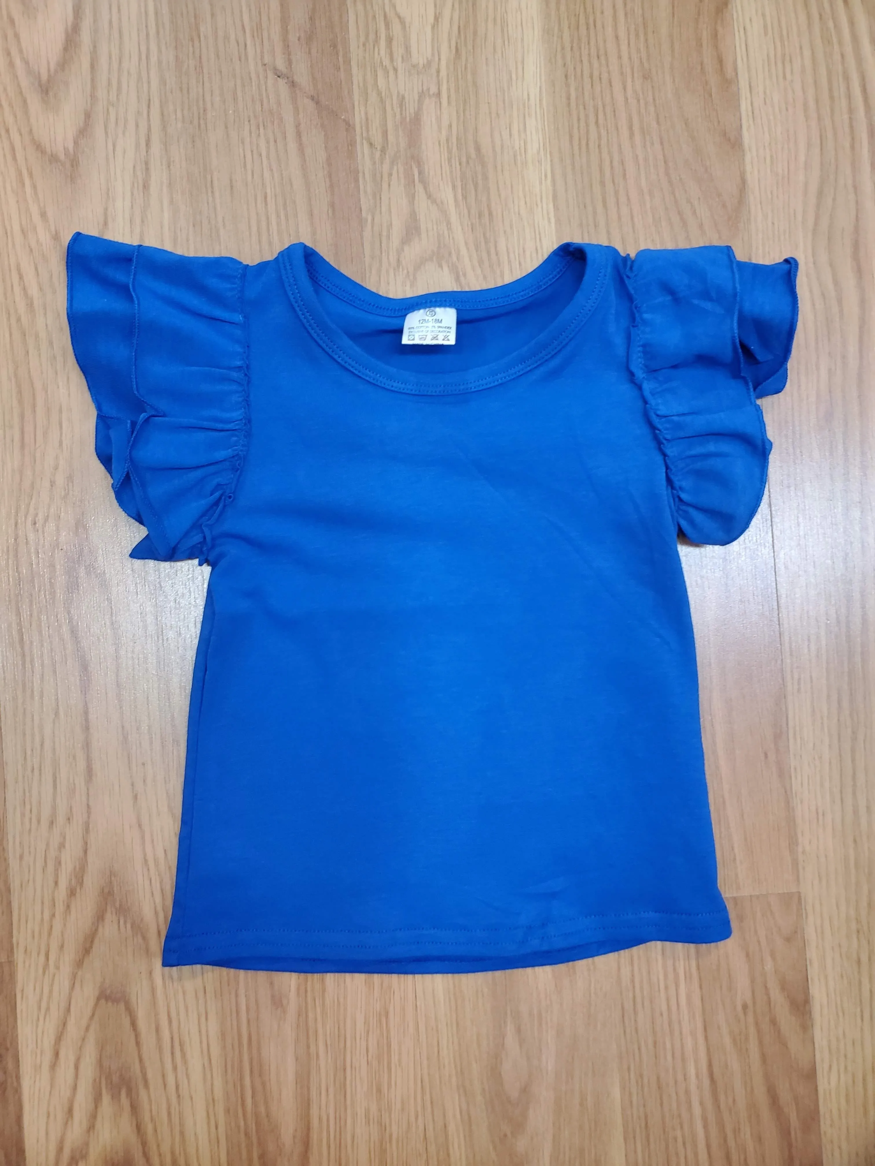 Simple Ruffled Sleeve Shirt