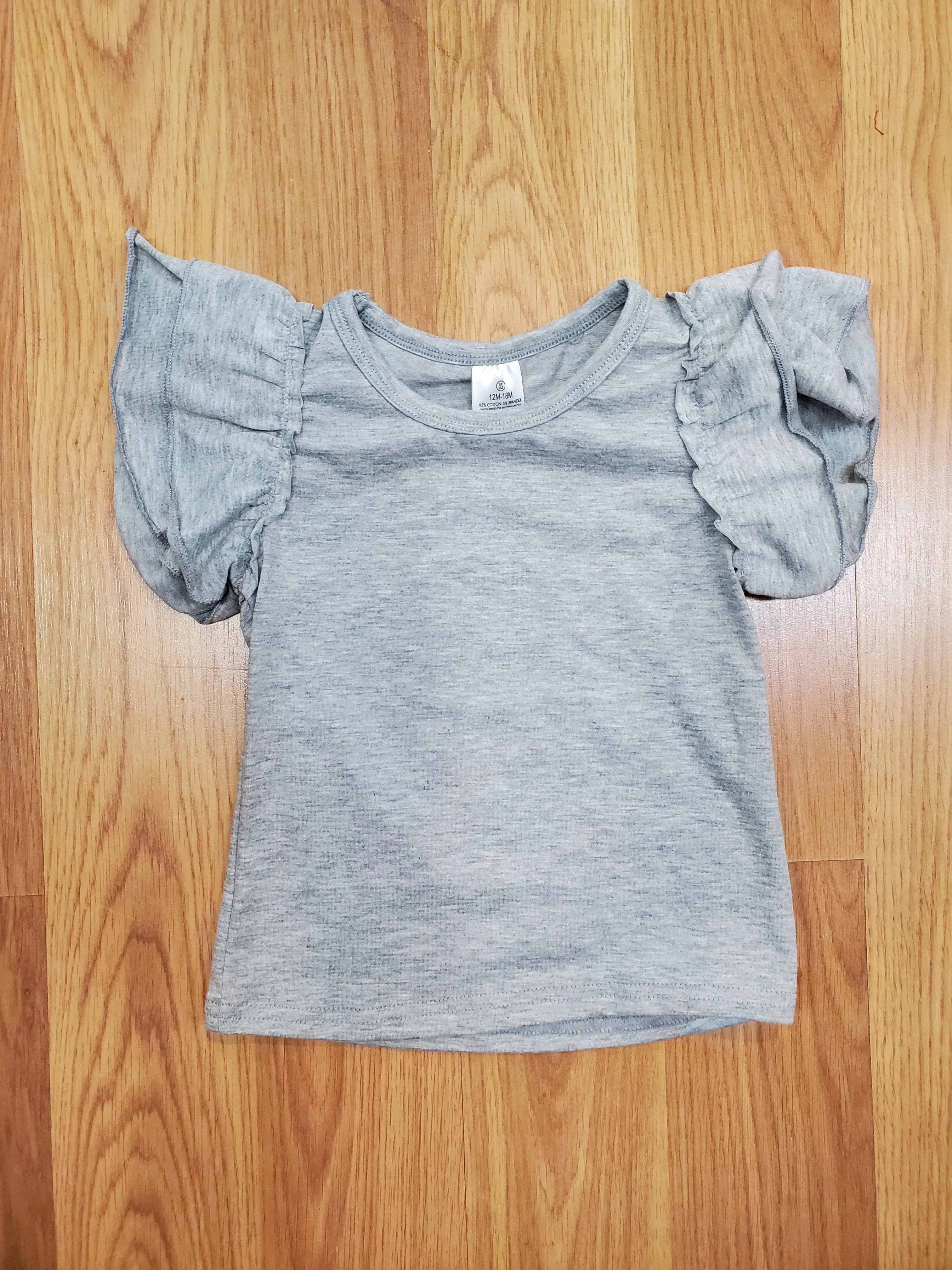 Simple Ruffled Sleeve Shirt