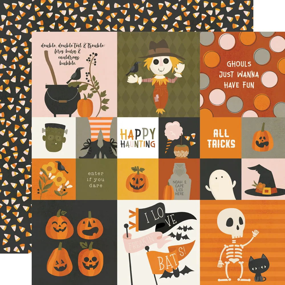 Simple Stories - FaBOOlous - 12x12 Single Sheet -2x2/4x4 Elements