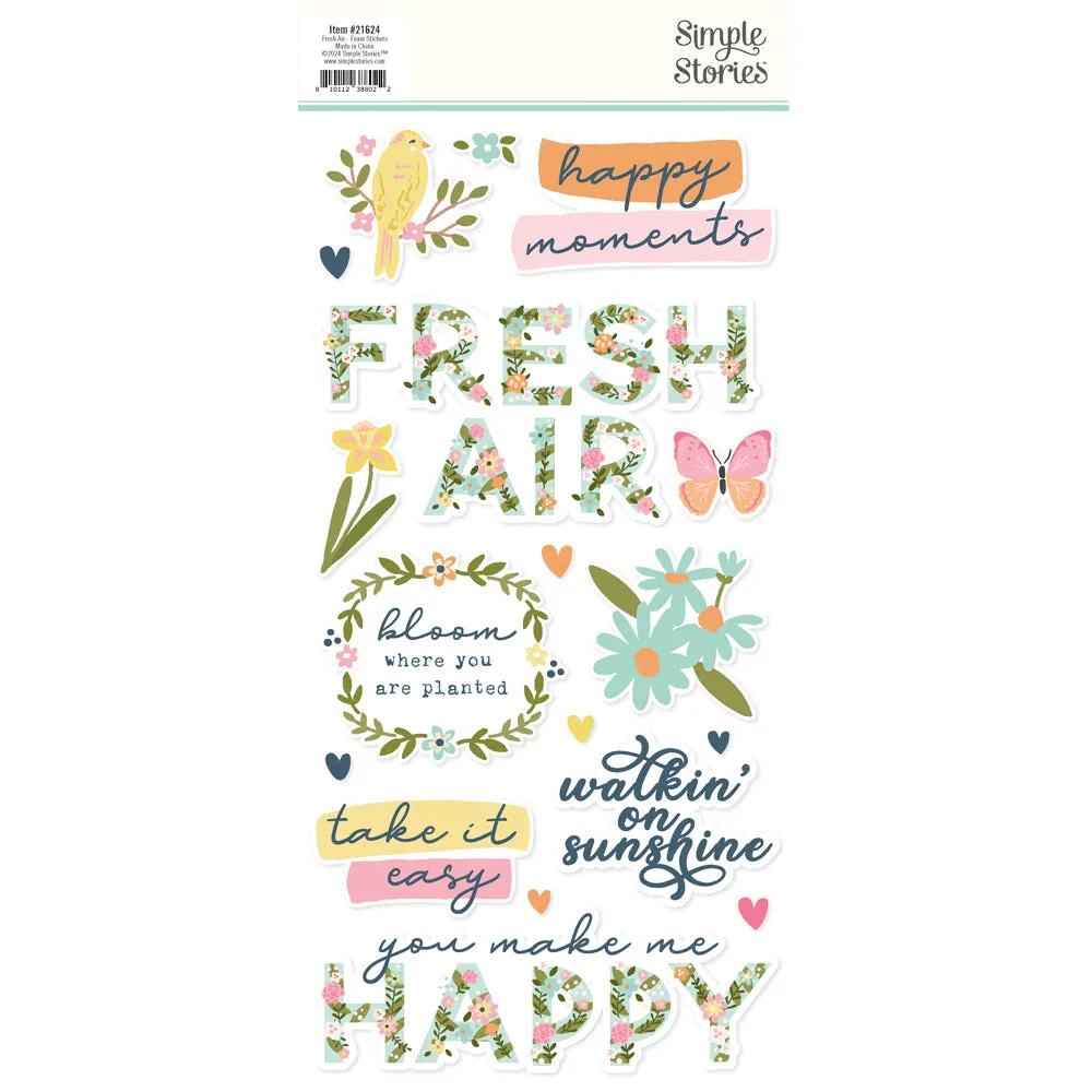 Simple Stories - Fresh Air - Foam Stickers