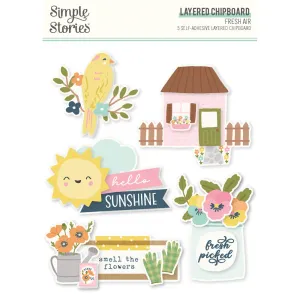 Simple Stories - Fresh Air - Layered Chipboard
