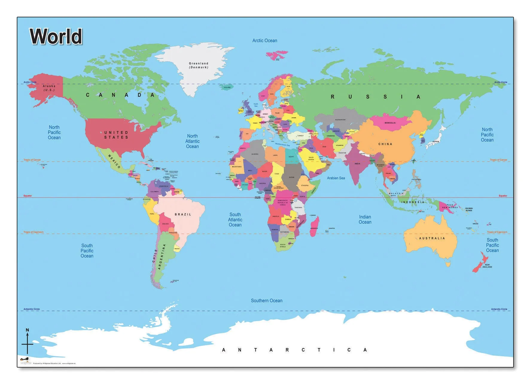 Simple World Map Poster