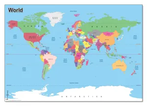 Simple World Map Poster