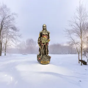 Skadi Norse Mythology, Goddess of the Wilderness, Miniature Statue by Veronese Design