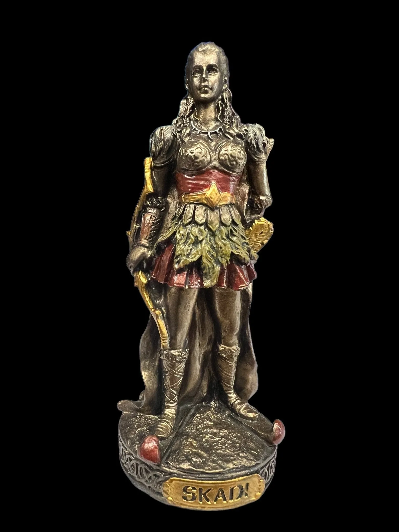 Skadi Norse Mythology, Goddess of the Wilderness, Miniature Statue by Veronese Design