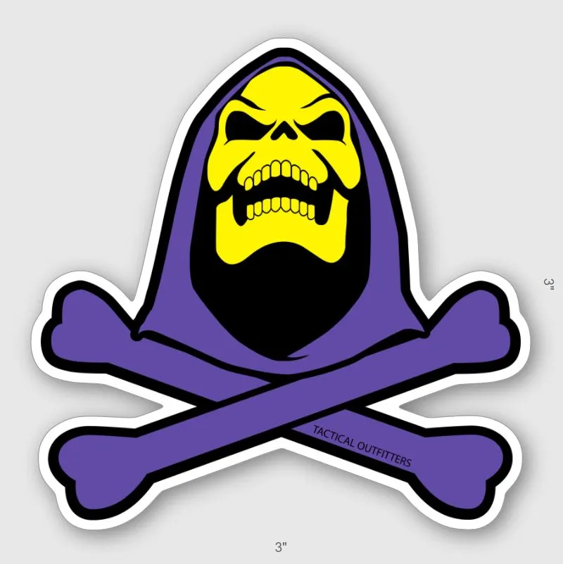 SKELETOR CROSSBONES STICKER