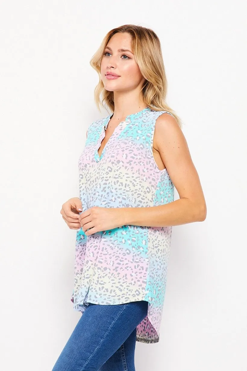 Sleeveless Gabby | Pastel Leopard