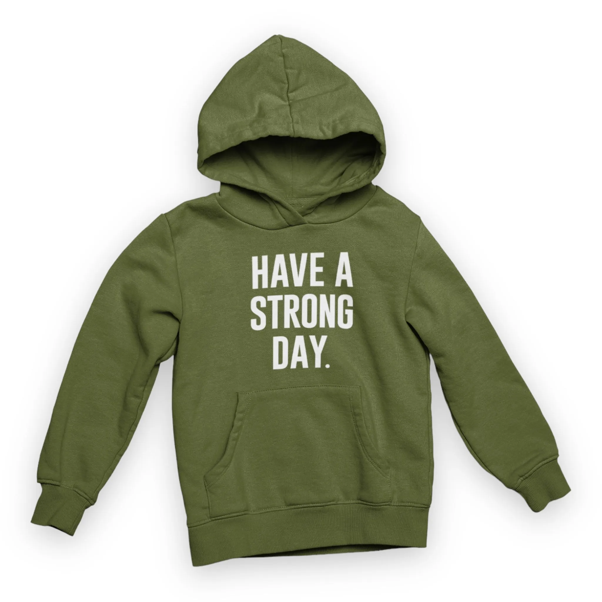 Slogan Statement Hoodie - Army