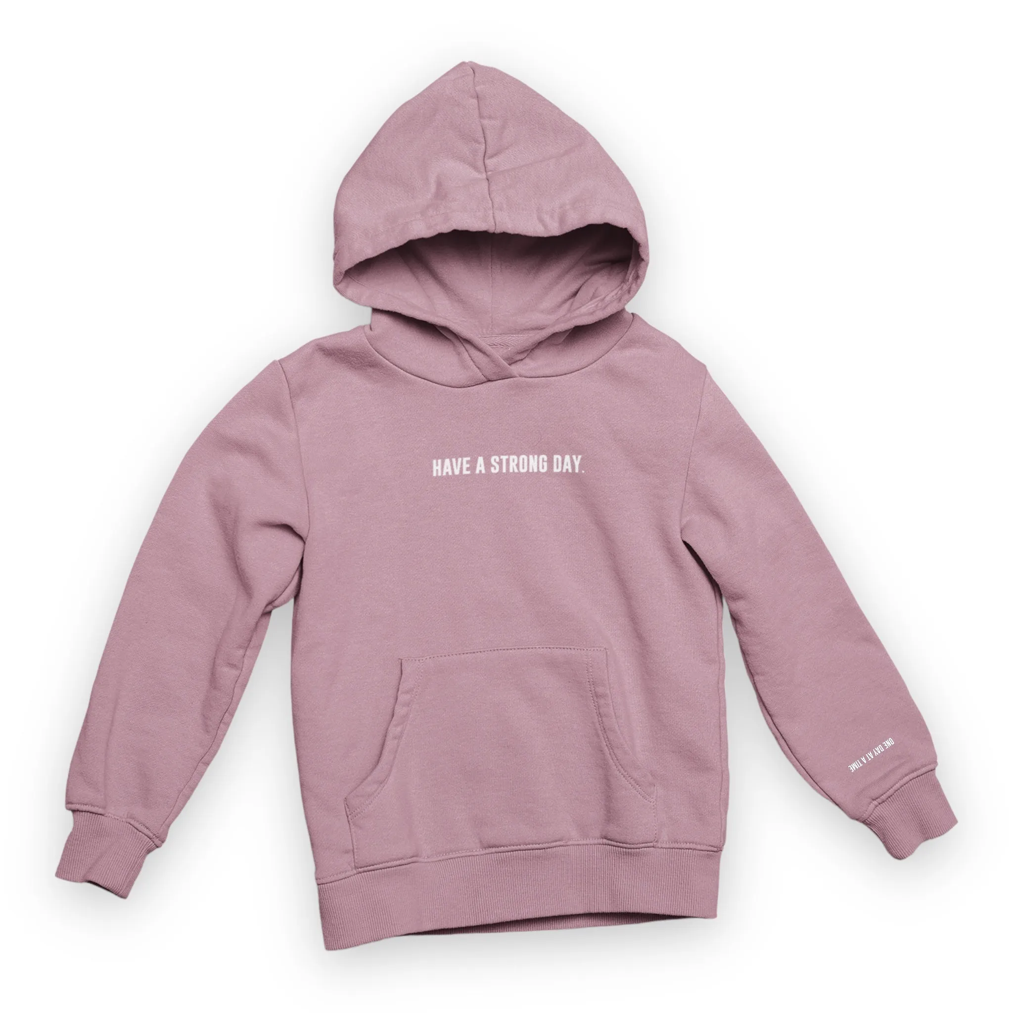 Slogan Statement Hoodie - Mauve